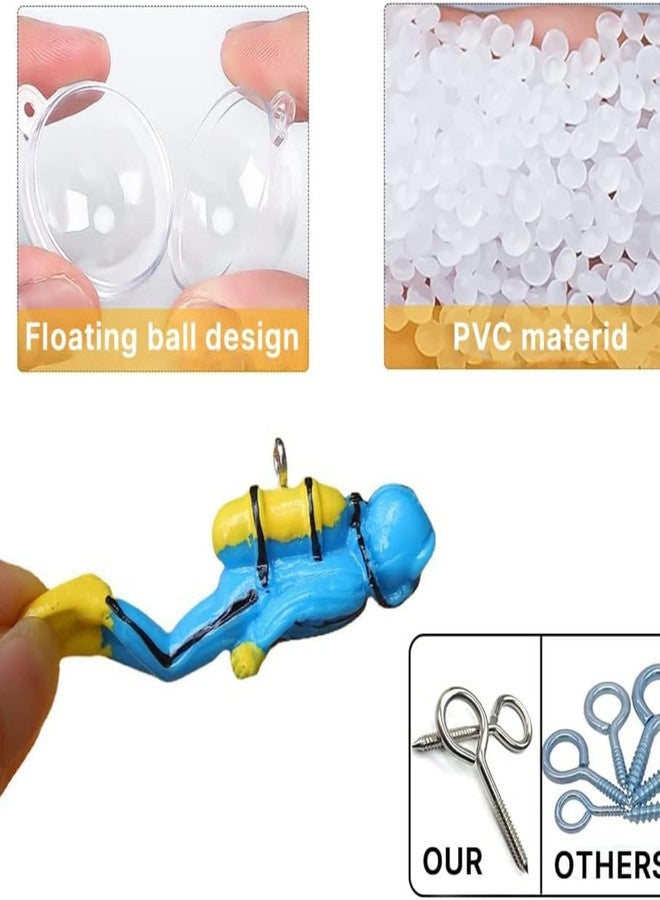 VAYINATO® 2 Pcs Floating Mini Cute Human Diver Aquarium Fish Tank Simulation Decoration Ornaments | Made with Eco Friendly Resin | No Harm to Fish by Pezlifeworld - Image 3